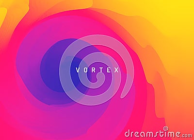 Abstract background with dynamic effect. Motion vector Illustration. Trendy gradients. Rotation and swirling movement. Can be used Vector Illustration