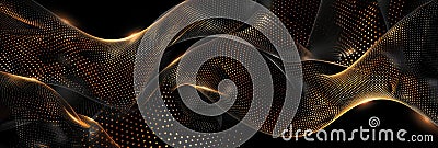 Abstract background element. Fractal graphics series. Three-dimensional composition of glowing lines Stock Photo
