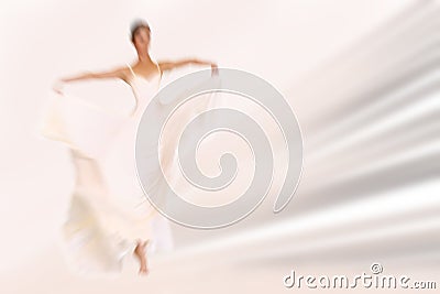 Abstract background - fashion model on catwalk - radial zoom blu Stock Photo