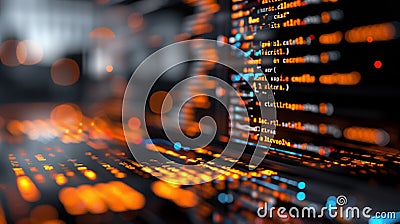 Programming Code Background Stock Photo