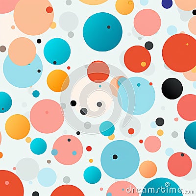 Whimsical Abstract Background With Colorful Dots Stock Photo