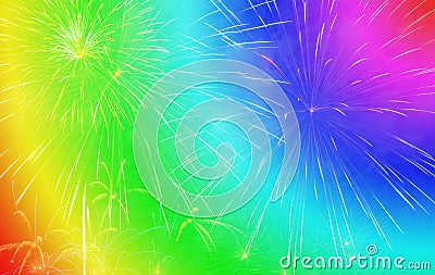 Abstract background with fireworks and colorful for celebration Happy New Year background concept Stock Photo