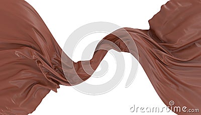Abstract background of flow chocolate. 3d rendering image Stock Photo