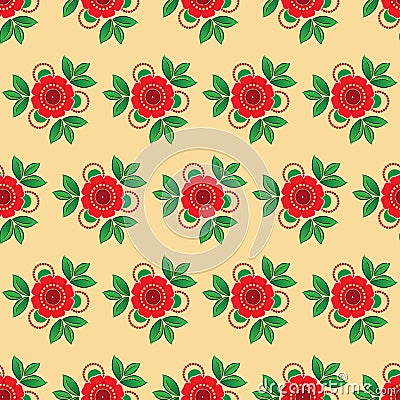 Abstract background, flowers and leaves in light colors, seamless pattern. Ð¡olor illustration. Cartoon Illustration