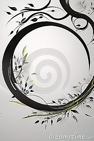 abstract background with flowers and leavesabstract background with flowers and Stock Photo