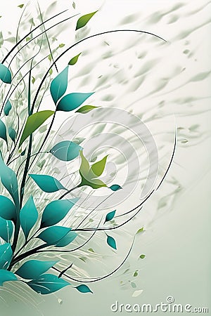 abstract background with flowers and leavesabstract background with flowers and leaves3 d Stock Photo