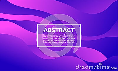 Abstract background with flowing shape on purple color Vector Illustration