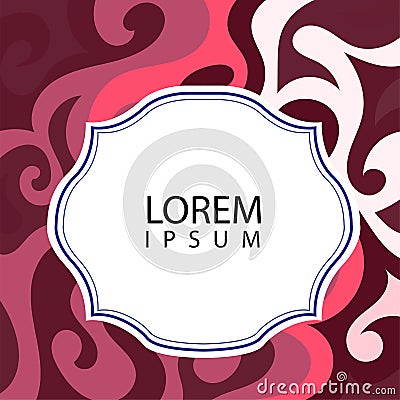 Abstract background with flowing twirls and copy space. Abstract background with text space. Vector Illustration