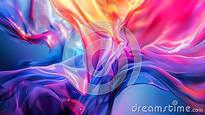 Abstract background. Fluid colors intertwining in a vivid abstract. Silky smooth texture flowing with vibrant hues Stock Photo