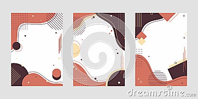 Abstract background of fluid and dynamic shapes. Wallpaper gradient with liquid shape, curve, wave. Vector Illustration