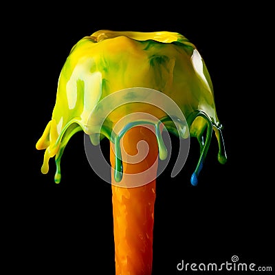 Abstract background, fountain of paints, liquid art Stock Photo