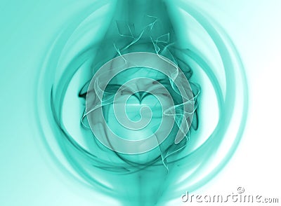 Abstract background with fractal heart. Digital collage. Stock Photo