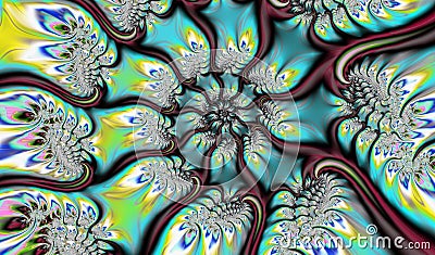 Abstract background with fractals in the form of a spiral Stock Photo