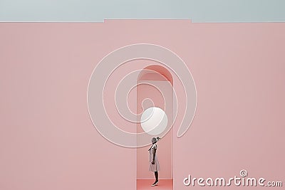 abstract background with geometric shapesabstract background with geometric shapes3 d render. modern architecture background, empt Stock Photo