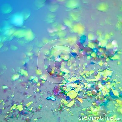 Abstract background of glitter and foil hologram. Stock Photo