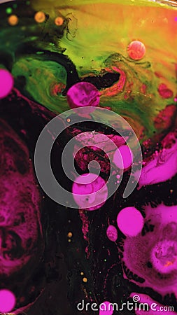 Abstract background glitter ink bubbles colorful Stock Photo