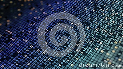 Abstract background with glowing app icons. Animation. Infinite number of small cells with mobile phone social network Editorial Stock Photo