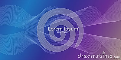 Abstract background with glowing wave Shiny moving lines design element Vector Illustration