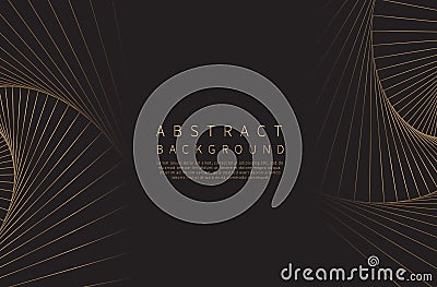 Abstract background. Golden line wave. Luxury style. Vector illustration. Vector Illustration
