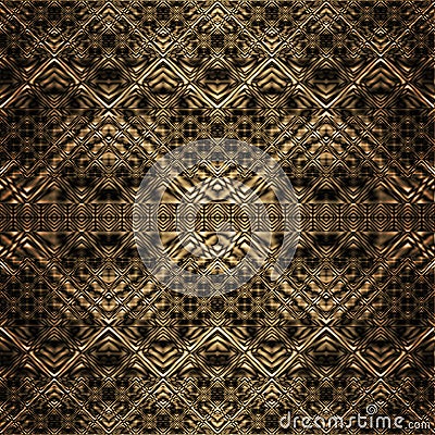 Abstract background with golden repeating elements. Oriental classic golden pattern Stock Photo