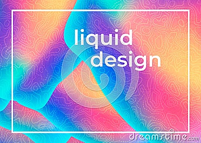 Abstract background with gradient color shapes and texture of embossed topographic map. Vector Illustration