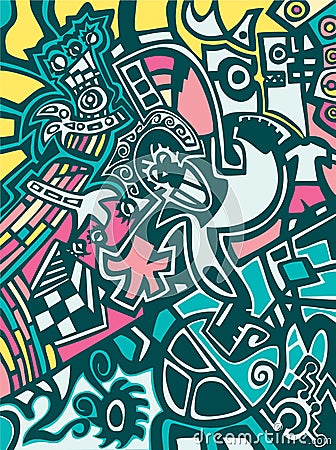 Abstract background in graffiti style Vector Illustration