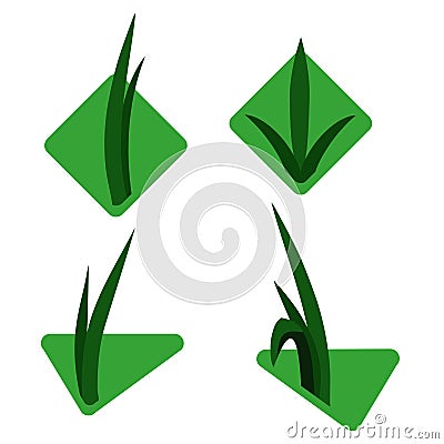 Abstract background of grass. Ecology in the logo is the environment and detail of the eco element Vector Illustration