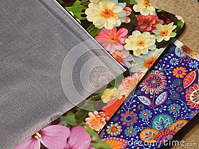 Abstract background-grey and floral Stock Photo