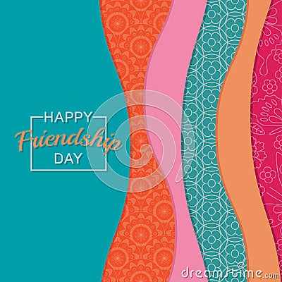Abstract background. Happy Friendship Day Vector Illustration