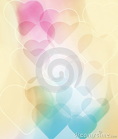Abstract background with hearts. Valentine`s day. Love and affection, feelings Stock Photo