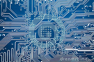 Abstract background with high tech circuit Stock Photo