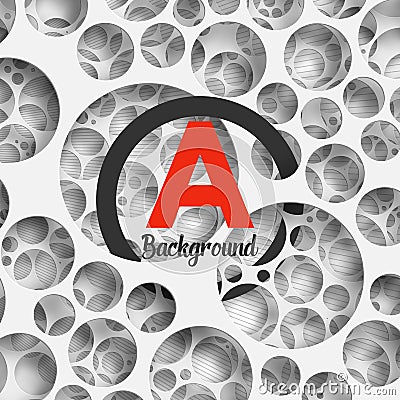 Abstract background holey wall with penetrating Vector Illustration