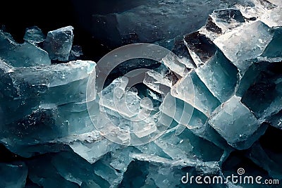 The abstract background of ice structure. Ice pattern Cartoon Illustration
