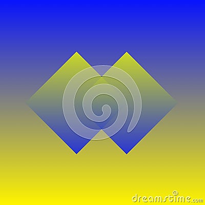 Abstract background illustration blue and yellow colors 4 Cartoon Illustration