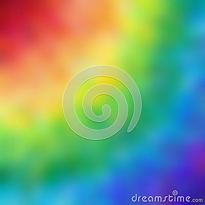 Abstract background image blur the rainbow square background with colors from red to blue Vector Illustration