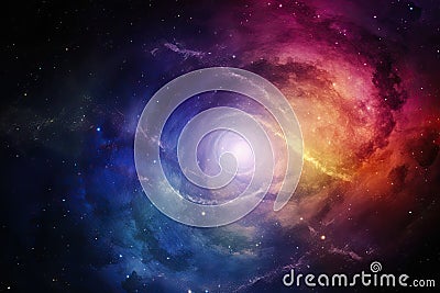 abstract background image that captures the essence of the cosmos, with stars, galaxies, and nebulae Generative AI Stock Photo