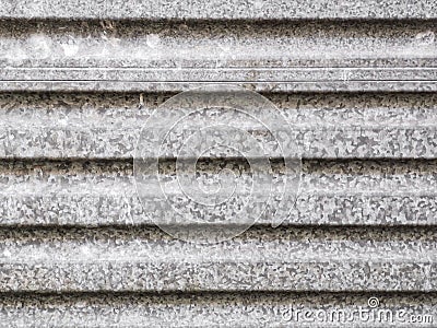 An abstract background image of a horizontal section of unpainted galvanised steel Stock Photo