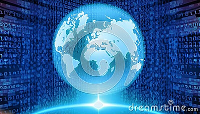 Abstract background image on the theme of computers, Internet and high technology. Stock Photo