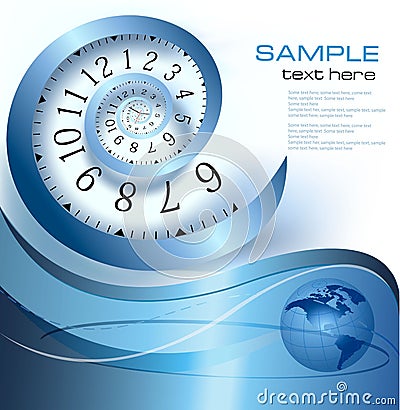 Abstract background with infinity time. Vector Illustration