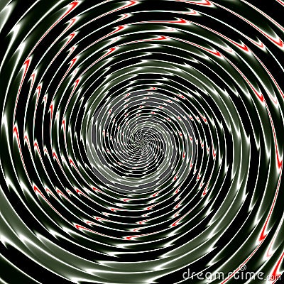 Abstract background of intertwining concentric glowing spirals creating an illusion of movement Stock Photo