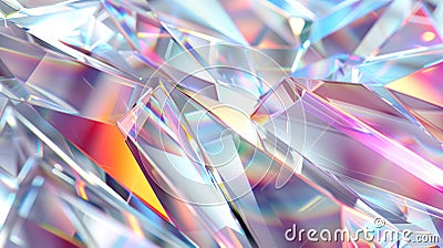 Abstract background of iridescent shards. Photogenic, shimmering and colorful. Perfect for design projects Stock Photo