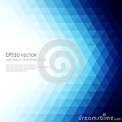 Abstract background in isometric style. Shades of blue. Bright colors. Vector Illustration