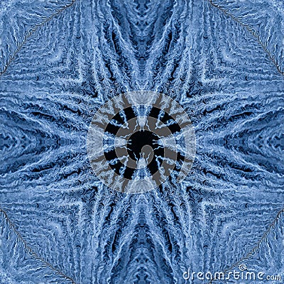 abstract background of kaleidoscope. white blue black background fractal mandala Stock Photo