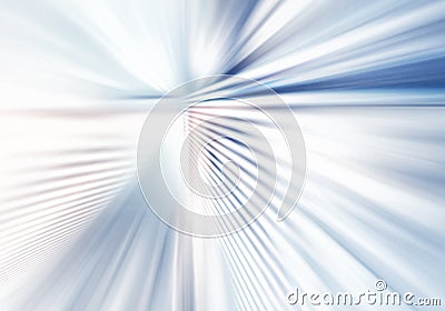 Abstract background of light with stripes directed from center outwards in white, grey and blue colour Stock Photo