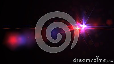 Abstract background with lights in space, 3d rendering Stock Photo