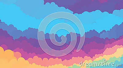 Abstract background like colorful clouds. Multicolor vector pattern Vector Illustration