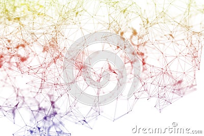 Abstract background with lines and dots plexus concept Stock Photo