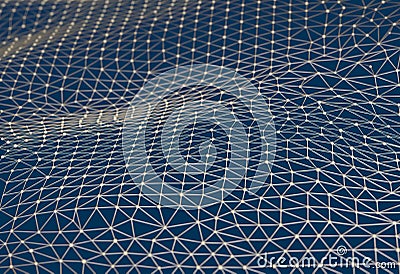 Abstract background of links and connections nodes 3d illustration Stock Photo