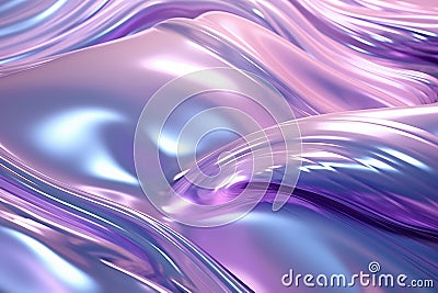 Abstract background of liquid purple waves surface, ai generated Stock Photo