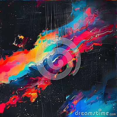 abstract background with a lot of color blots and brush strokes Stock Photo